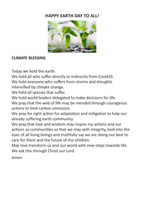 Earth Prayer | Church of St Thérèse, Mount Merrion Parish